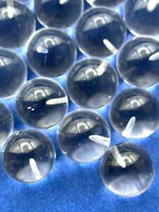 20 (10 Pair) Genuine Rock Crystal Quartz 1/2 Drilled Stone Beads - 10m- Vintage