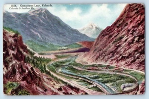 1909 Georgetown Loop Colorado, Colorado e Southern Ry. Cartolina CO - Foto 1 di 2