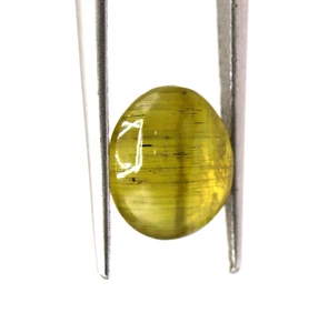 Green Color 8 x 6 mm Natural Apatite Cabochon Oval Shape Loose Gemstone 2.59 Ct - Picture 1 of 22
