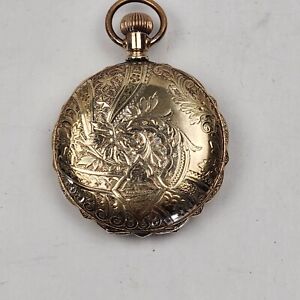 Solar Watch CO. Pocket Watch 1865 Gold Filed  Ladies Size Movement Wound Tight