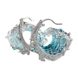 Ocean's Oath Jewelry Set,Boho Blue Ocean Necklace Earrings Set丨UK - Picture 1 of 19
