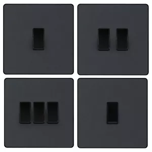 Interruptores de luz gris mate BG Evolve PCDMG12B PCDMG13B PCDMG42B PCDMG43B 2 vías - Imagen 1 de 5