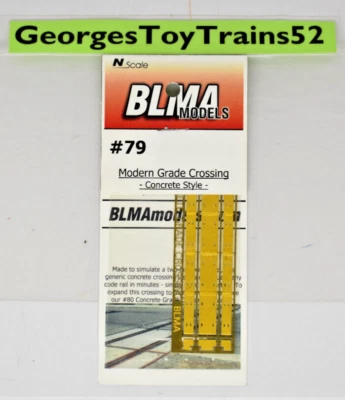 BLMA MODELS N GA CONCRETE STYLE MODERN GRADE CROSSING #79 MINT IN PKG MSRP $10 - Image 1 of 3