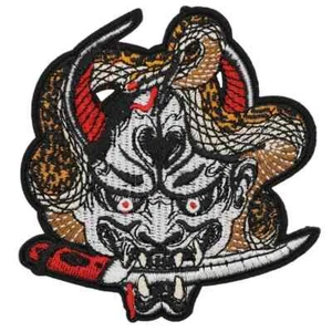 Patch Toppa Maschera Demone Giapponese Han'nya termoadesiva - Imagen 1 de 6
