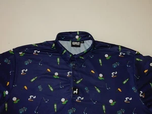 Lofty Llama Men's Polo Shirt Size M Golf - Picture 1 of 4