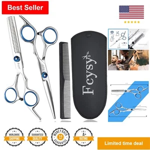 Hair Scissors Set: 6" Barber Kit - Premium Stainless Steel - Ergonomic Design - Picture 1 of 8