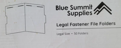 50 carpetas de archivos de sujeción Blue Summit Legal Manila 14,5 pulgadas por 9,5 pulgadas Foto 1 de 4