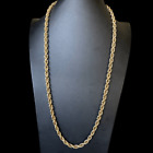 Vintage Rare Signed Accessocraft Nyc Gold Tone Opera Length Rope Chain Necklace