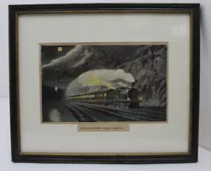 Antique Watercolour Painting Depicting "South Eastern & Chatham Express" - Picture 1 of 16