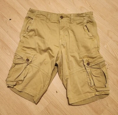 Pantalones Cortos Carga America Eagle Outfitters Para Hombre Caqui Oscuro Talla 32 Foto 1 de 4