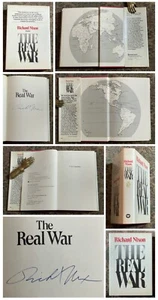 Richard NIXON, The Real War, First Edition Hardcover Book, SIGNED, 1980, w/ DJ! - Picture 1 of 12