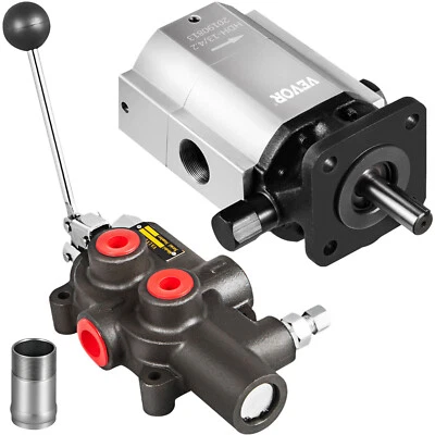 Hydraulic Log Splitter Kit,16 GPM 2 Stage Pump &25 GPM Auto Control Detent Valve - Image 1 of 4