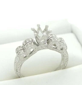 DIAMANT HALBFASSUNG VERLOBUNGSRING DIAMANTFASSUNG 18K NEU - Bild 1 von 2