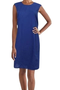 Anne Klein Sleeveless Linen Blend Lined Shift Dress SZ M Brunch Resort NWT - Picture 1 of 12
