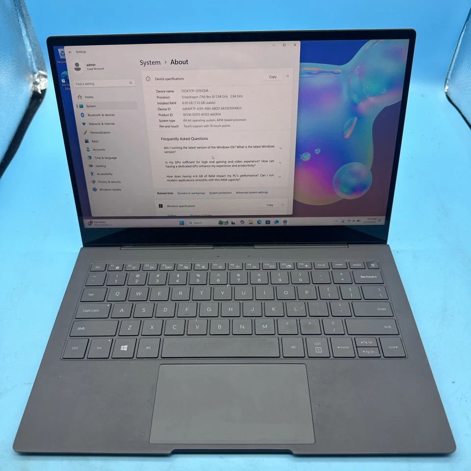 Samsung Galaxy Book S 13.3" Snapdragon 256GB Windows 11 Home Laptop - Gray - Image 1 of 4