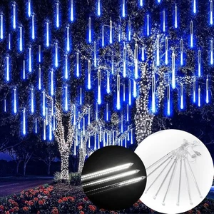 Meteor Shower Lights Outdoor, 12 Inch 8 Tubes Christmas Lights Waterproof LED - Picture 1 of 7
