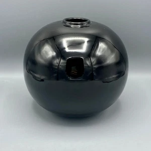 Vaso Gabbianelli sfera ceramica nera design Sergio Tasca 1970 ca - Picture 1 of 2