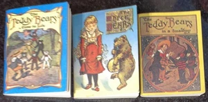 Set aus 3 Miniatur-Teddybär-Geschichtenbüchern Merrimack Publishing Co. Hongkong 2 Zoll - Bild 1 von 6