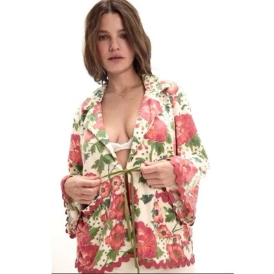 Free People Intimately Bali Wake Up Call Floral Robe Jacket Cover Cottage NEW S - Image 1 of 4