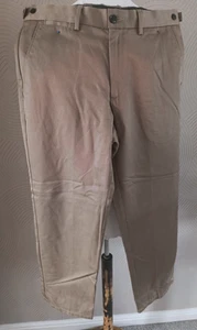 Marks & Spencer Autograph Mens Flat Front Chinos - Tan/Beige - W32 L29 - Picture 1 of 11
