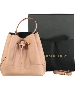 Strathberry Pink Lana Osette Midi Bucket Bag mit abnehmbarem Schultergurt - Bild 1 von 9