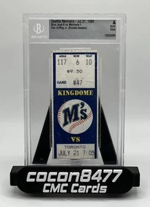 Ken Griffey Jr. 1989 Rookie Season Ticket Stub BAS Beckett Authenticated - Picture 1 of 2