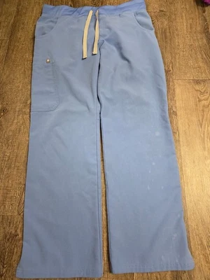 FIGS Kade Cargo Scrub Pants Women's Small Petite Light Blue - Image 1 of 4