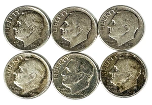 Lot 6 Roosevelt 90% Silber Groschen -3-1947, 2-1948, 1-1949 - Bild 1 von 14