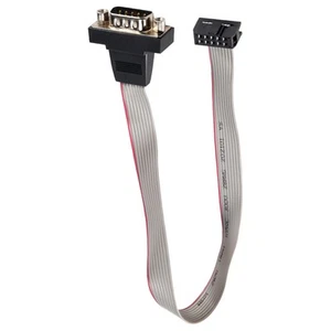2X( (R) 4.5" DB9 RS232 Bis 10-Pin Flachband Kabel Stecker Adapter D4J1)6790 - Bild 1 von 7