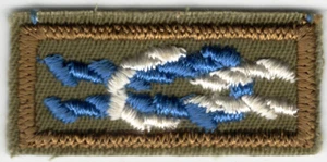 Vintage Silver Beaver Award Knot BSA Boy Scouts Of America Uniform Patch Unused - Picture 1 of 2