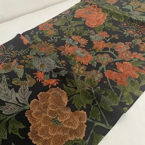 Navy Hawaii #B 14x62 LONG Vintage Silk Chirimen Japanese Kimono Fabric CJ21 - Picture 1 of 8