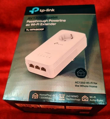 TP-LINK TL-WPA8630P AV1300 AC1350 Gigabit Powerline WLAN Extender 1350 Mbit NEU - Bild 1 von 4