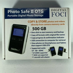 Digital Foci Photo Safe II 500 GB External Hard Drive USB 2.0 5400 RPM 2.5”SATA - Picture 1 of 13