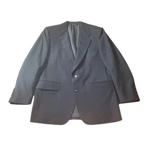 Vintage 1987 Philadelphia Fleet's Halston Navy Pinstripe Pure Wool Blazer Jacket - Bild 1 von 8