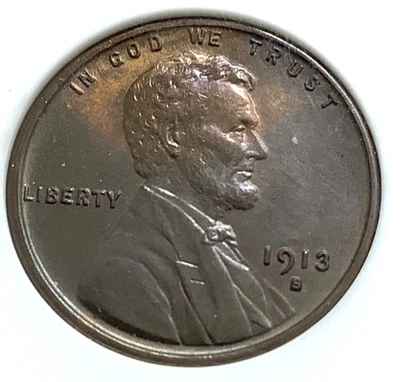 1913-S Lincoln Cent  ANACS MS63BN Nice coin! - Image 1 of 4