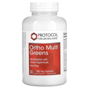 2 X Protocol for Life Balance, Ortho Multi Greens, 180 Veg Capsules - Picture 1 of 2