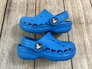 Crocs Children Baya Blue Clogs Slip On Sandal Shoes Size 7C Kids - Picture 1 of 5