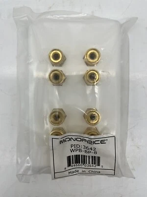 Nuevo Altavoz A/V Placa de Pared Banana Post 4 Blanco 14J370 Tornillos Ocultos WPB-BP-8 Foto 1 de 4