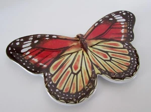 NEW Juliska Field Of Flowers Orange Viceroy Butterfly Tray/Spoon Rest - Picture 1 of 4