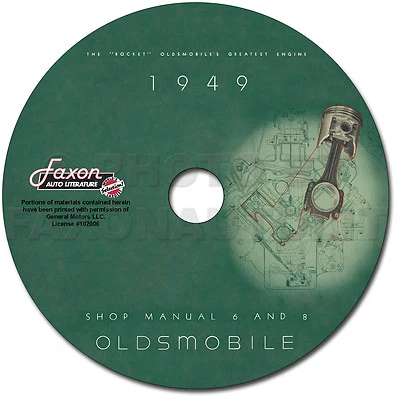 Manual De Taller CD De Oldsmobile 1949 49 Olds 76 78 88 98 Reparación Servicio - Imagen 1 de 2