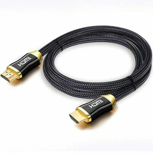 PREMIUM 4K HDMI CABLE 2.0 HIGH SPEED GOLD PLATED BRAIDED LEAD 2160P 3D HDTV UHD - Picture 1 of 7