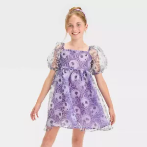 JACK SKELLINGTON NIGHTMARE BEFORE CHRISTMAS PURPLE DRESS  GIRLS SIZE 14 NEW - Picture 1 of 5