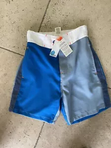 BNWT Mini Boden Boys Blue swim Shorts Age 9-10 Years - Picture 1 of 9