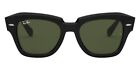 Ray-Ban 0RB2186 Sunglasses Unisex Black Square 49mm New 100% Authentic