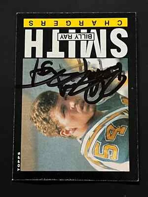 Billy Ray Smith Signed Autograph 1985 Topps Football #378 Chargers - Image 1 of 3