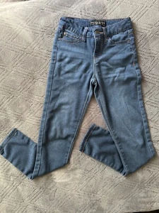Celebrity Pink Girls Blue Stretchy Ankle Skinny Jeans Sz 8 - Picture 1 of 6