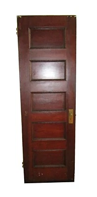 Antique 5 Panel Wood Passage Door 79.5 x 25.875 - Image 1 of 4