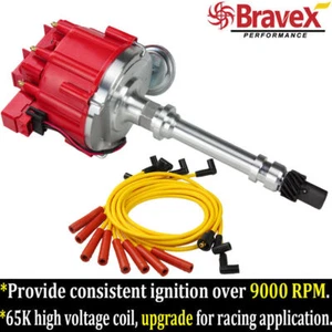 HEI BBC 454 396 Distributor with Spark Plug Wires Kit SBC 350 305 400 - Picture 1 of 9