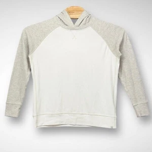 Eddie Bauer Womens Large Gray White Legend Wash Baseball Hoodie Gorpcore - Picture 1 of 8