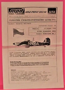 MPD #72555 Hawker Hurricane Mk.I 1:48 Scale Decal - New - Picture 1 of 3